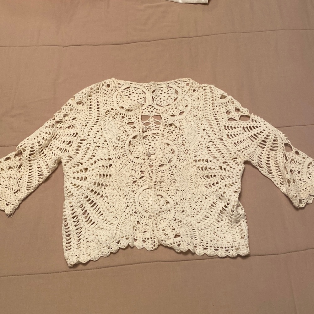 ✨Cream, Long, Crotched Bolero✨
